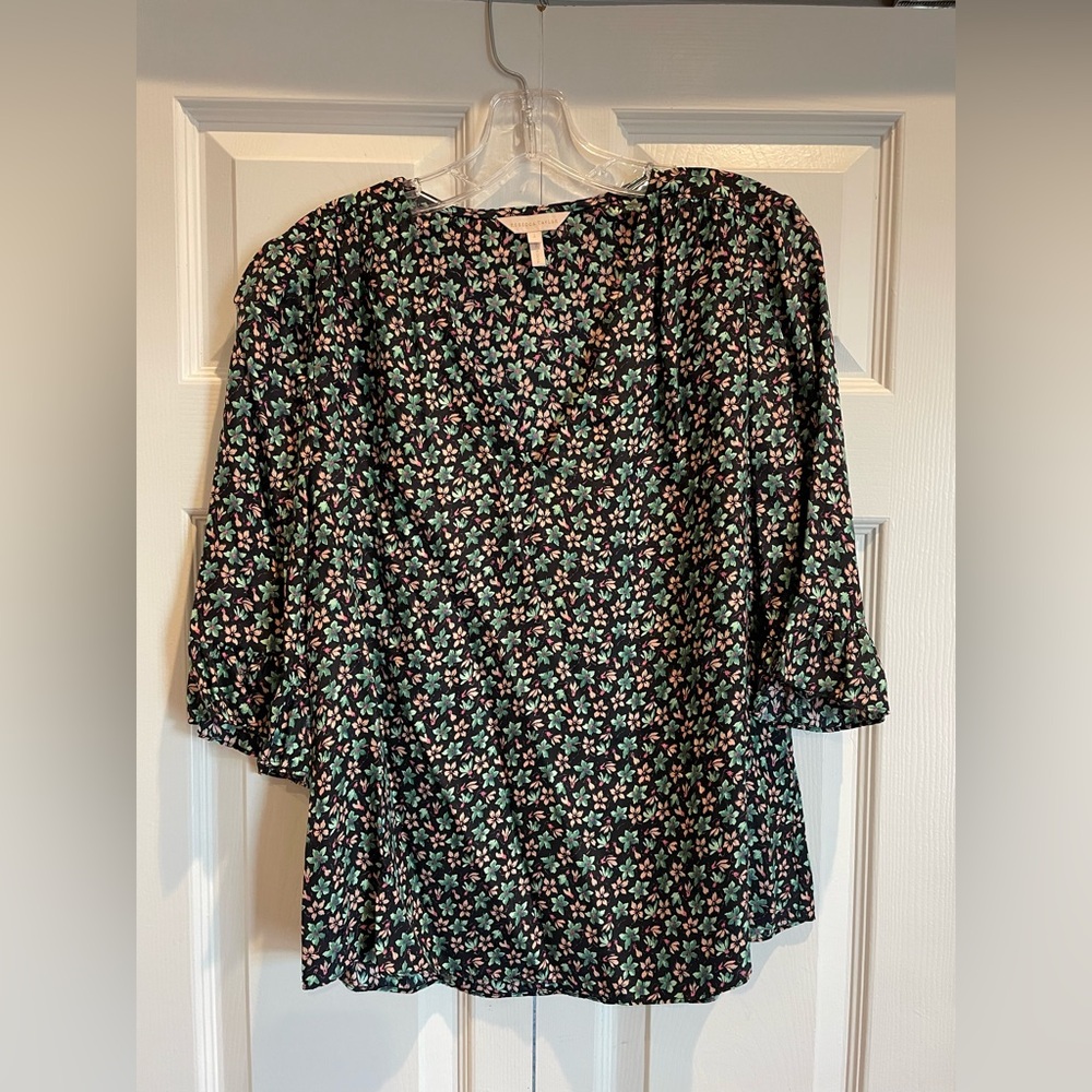 Floral Black Blouse